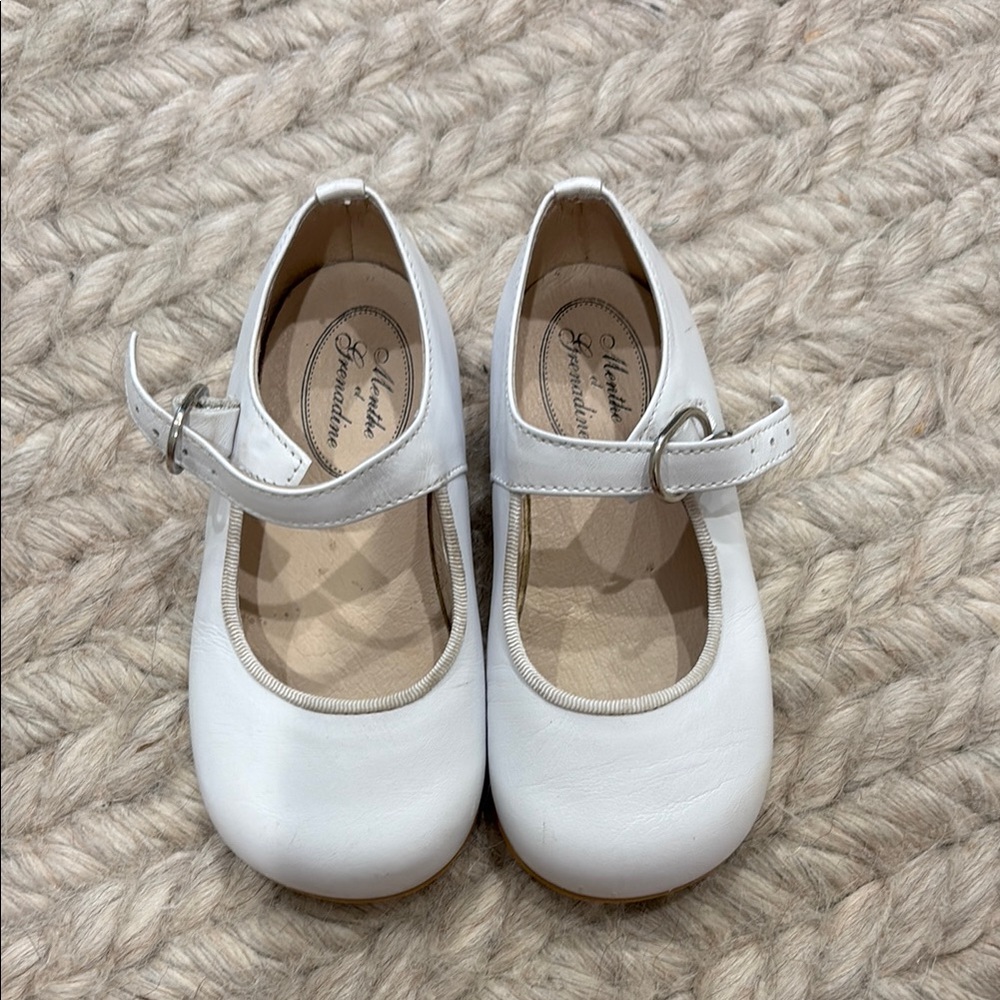 White Dress Shoes with Classic Mary Jane Design
